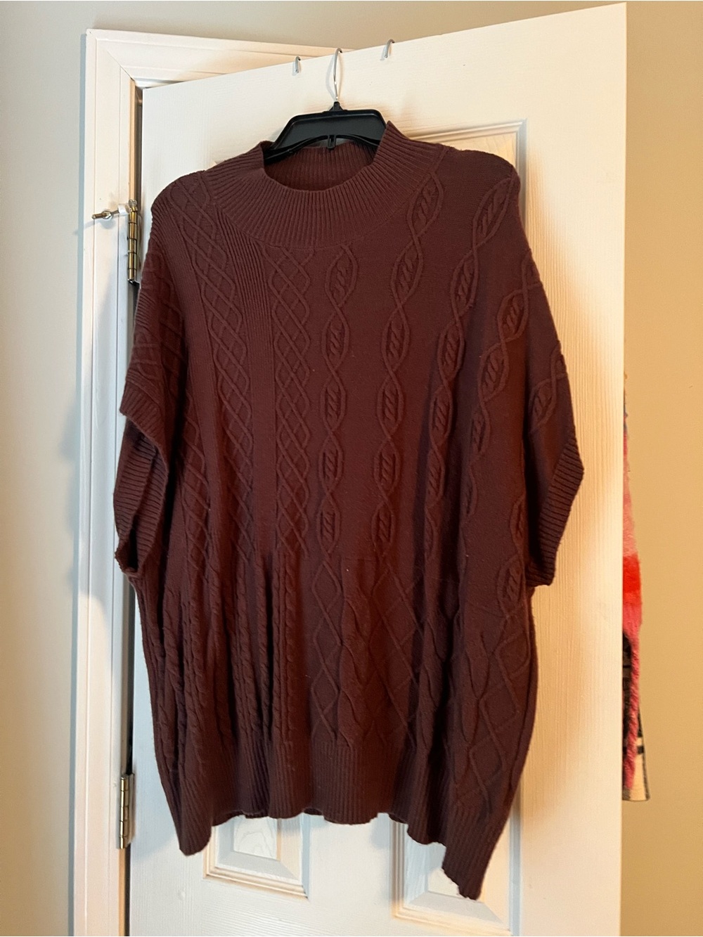 Women’s Cable Knit Pullover Sweater - Dark Brown